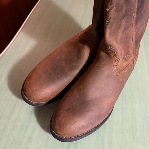NEW Mens Ariat ATS Heritage Roper Brown Boots Size 8 D 10002284 - Picture 11 of 13